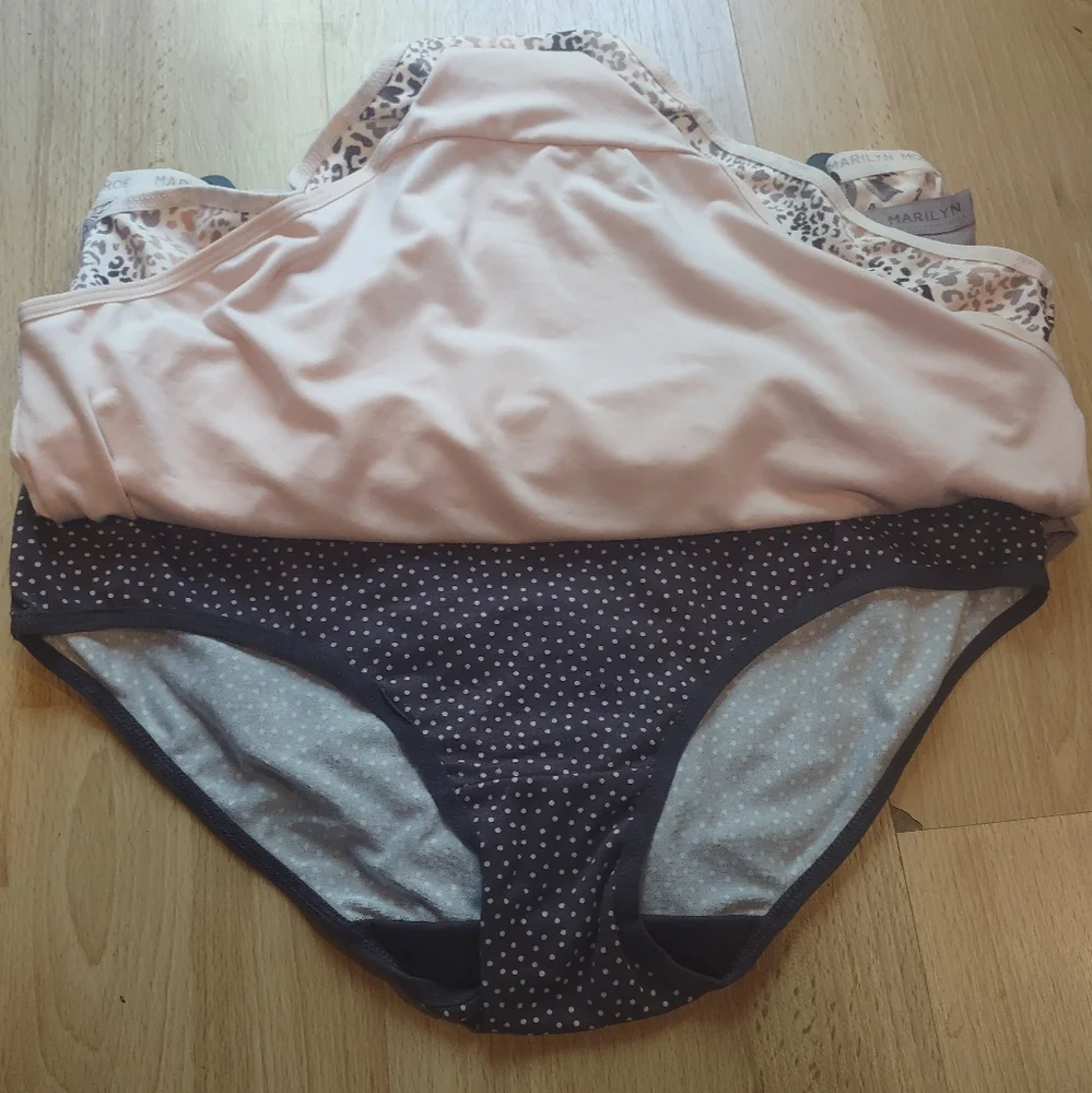 NWT Marilyn Monroe Leopard and Polka Dot Panties Set - Purple and Cream - Picture 3 of 12